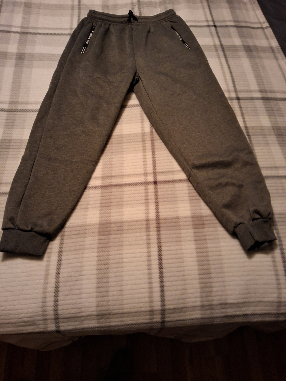 Men's Gray Fleece Jogger Sweatpants - Comfortable Everyday Fit
